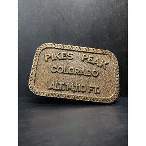 Vintage Pikes Peak Colorado Belt Buckle 14110 Ft